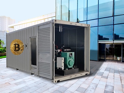 Gas generators for cryptocurrency mining